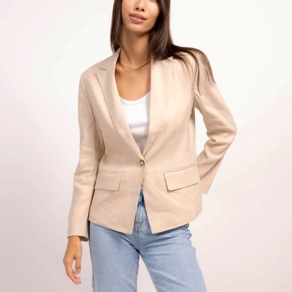 Jones New York Tan Short Stretch Blazer - Picture 1 of 6